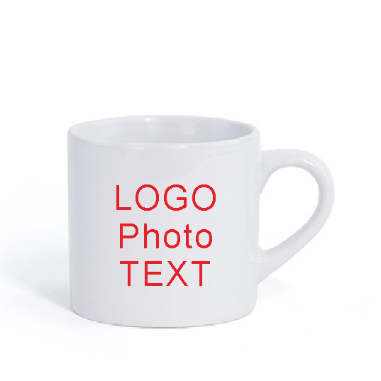 Sublimation Mug White - ถ้วยเซรามิกขนาด6ออนซ์ทรงน่ารักขนาด175มล. พร้อมข้อความโลโก้รูปถ่ายขนาดเล็กแบบ DIY