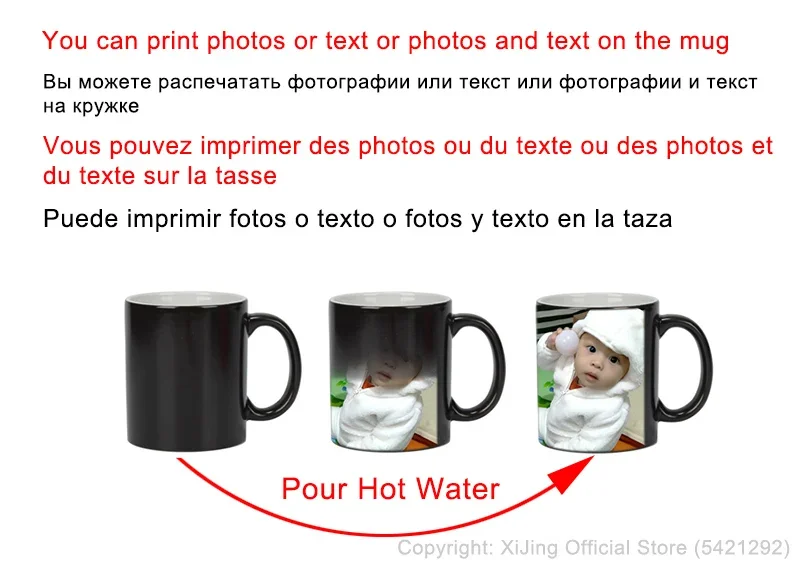 DIYสีดำแก้วสีเมจิกเปลี่ยนแก้ว, - Sublimation Mug White บทวิจารณ์และราคา