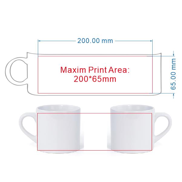 ถ้วยเซรามิกขนาด6ออนซ์ทรงน่ารัก - Sublimation Mug White บทวิจารณ์และราคา